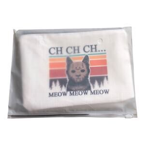 GJTIM Ch Ch Meow Jason Mask Inspired Cat Make Up Bag Multi-Functional Zip Pouch